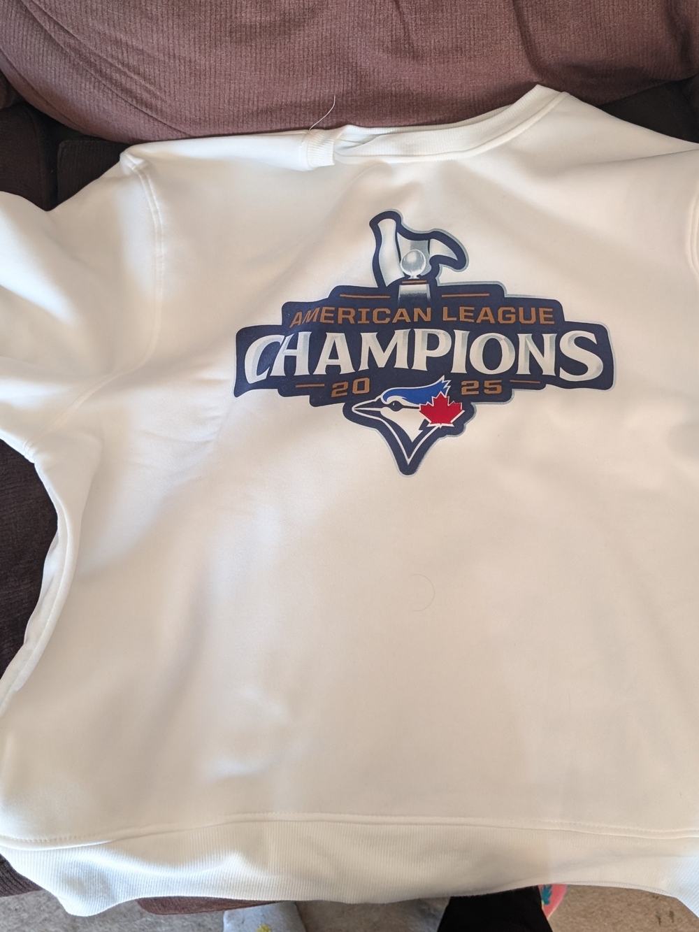 White 'American League Champions' Crewneck Sweatshirt